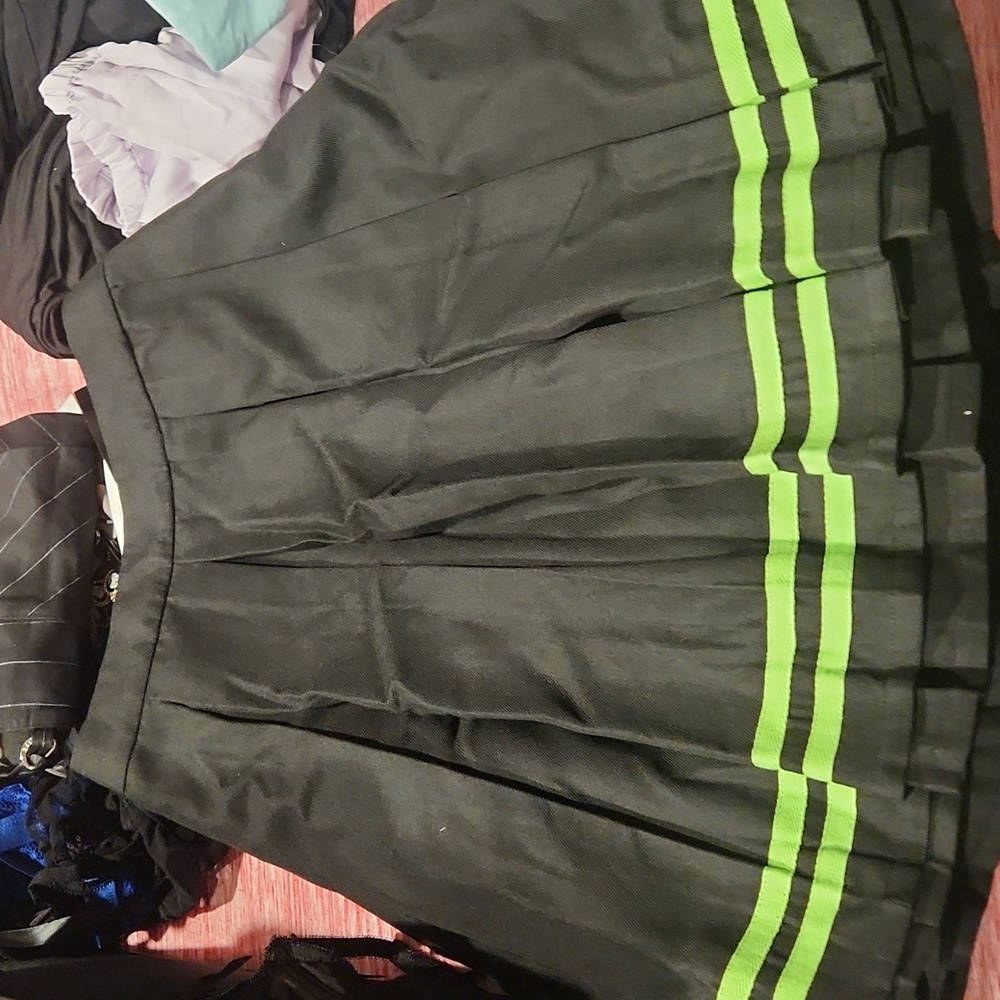Black and Green Cheer Skirt